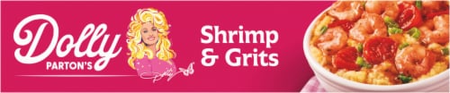 Dolly Parton's Shrimp & Grits With Cheese Tomatoes Scallions and Spicy Sauce Frozen Meal Perspective: top