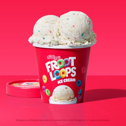 Kellogg's® Froot Loops™ Ice Cream Pint Perspective: top