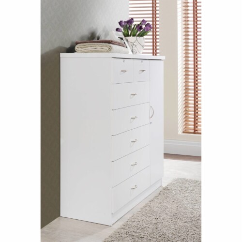 Hodedah 7 drawer chest store with locks drawers