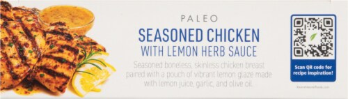 Kevin's Natural's Foods Seasoned Chicken With Lemon Herb Sauce Perspective: top
