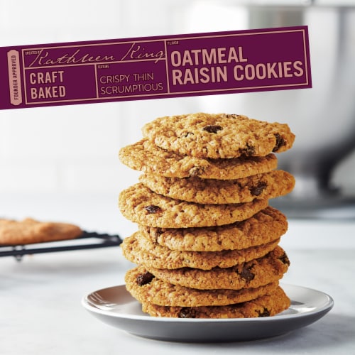 Tate's Bake Shop Raisin Oatmeal Cookies Perspective: top