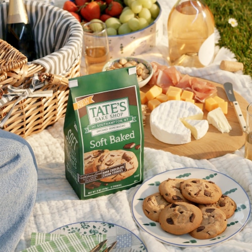 Tate's Bake Shop Soft Baked Cookies Dark Chocolate Chunk Perspective: top