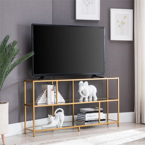 Brass and glass tv stand hotsell
