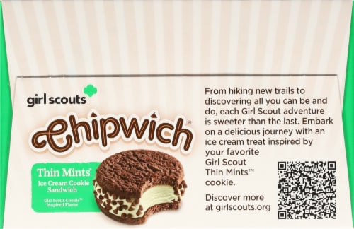 Chipwich® Girl Scouts Thin Mints Ice Cream Cookie Sandwich Perspective: top