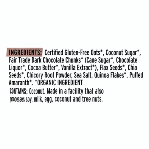 Purely Elizabeth - Oatmeal Cup Chocolate Chunk 1.76 oz (Pack of 12) Perspective: top