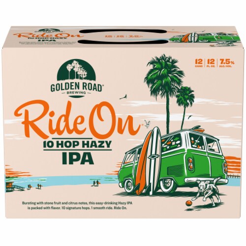 Golden Road Brewing Ride On 10 Hop Hazy IPA Perspective: top