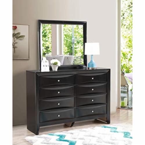 Glory Furniture Marilla Mirror in Black Perspective: top