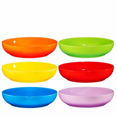 Bruntmor Matte Black Bowls Set Of 6 24 Oz Ceramic Serving Plates