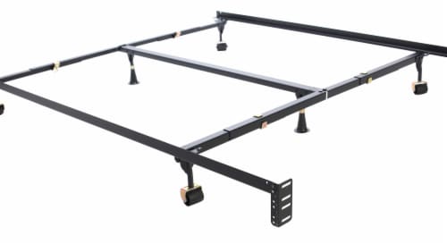 Premium Clamp Style Bed Frame Twin/Full/Queen/Cal King/E. King with 6 Legs Perspective: top