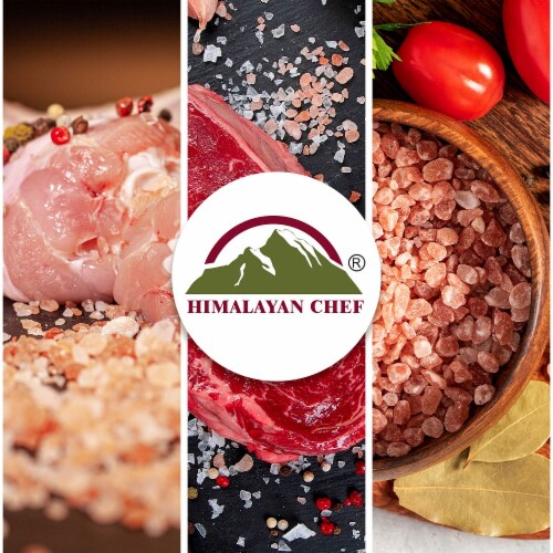 Himalayan Chef Pink Salt, Pure Himalayan Salt, Small Glass Grinder – 6 Packs | 4.2 Oz Each Perspective: top