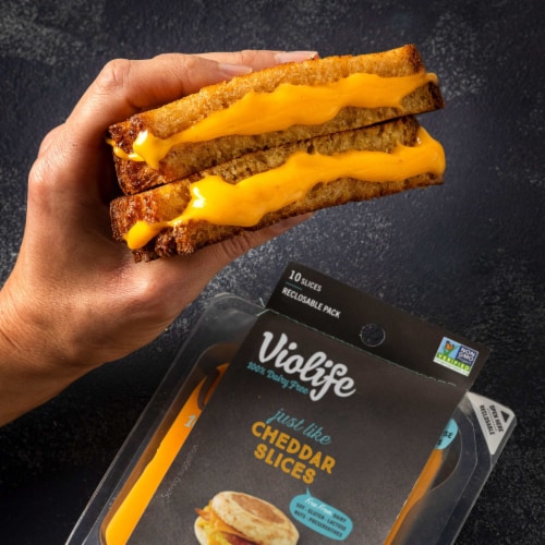 Violife Just Like Cheddar Slices, Dairy-Free Vegan Perspective: top