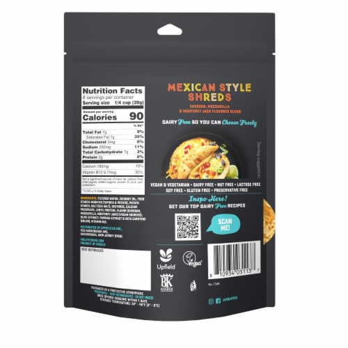 Violife Just like Mexican Style Shreds Shredded Cheese, Dairy-Free Vegan Perspective: top