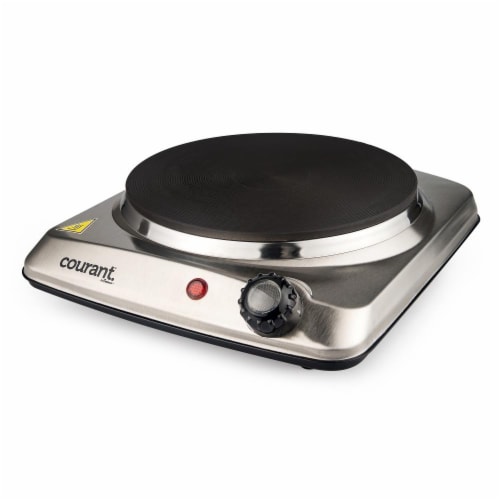 Courant Portable Electric Cooktop Double Burner, Black