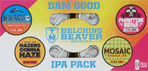 Belching Beaver Brewery Dam Good IPA Variety Pack Perspective: top