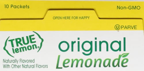 True Lemon® Original Lemonade Drink Mix Packets Perspective: top