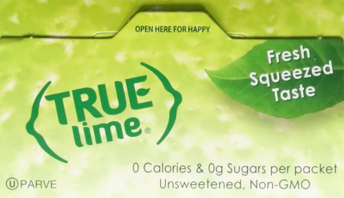 True Lime®  Crystallized Lime Drink Mix Packets Perspective: top