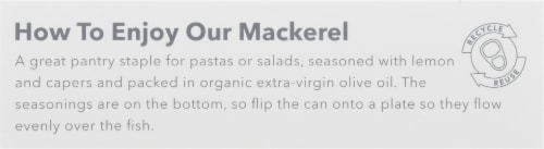 Patagonia Provisions® Lemon Caper Mackerel Perspective: top