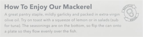 Patagonia Provisions® Roasted Garlic Mackerel in Olive Oil Perspective: top