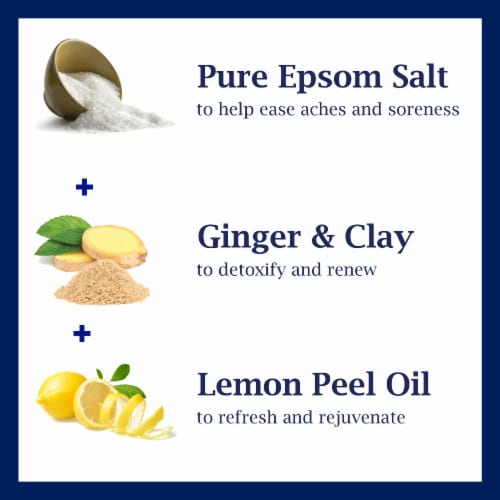 Dr Teal's® Detoxify & Energize Epsom Salt Magnesium Soak with Ginger & Clay Perspective: top