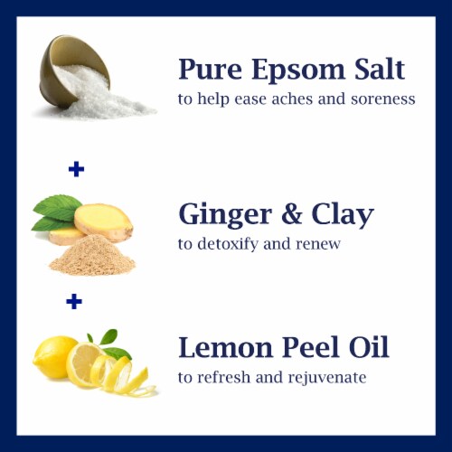 Dr Teal's® Detoxify & Energize Epsom Salt Magnesium Soak with Ginger & Clay Perspective: top