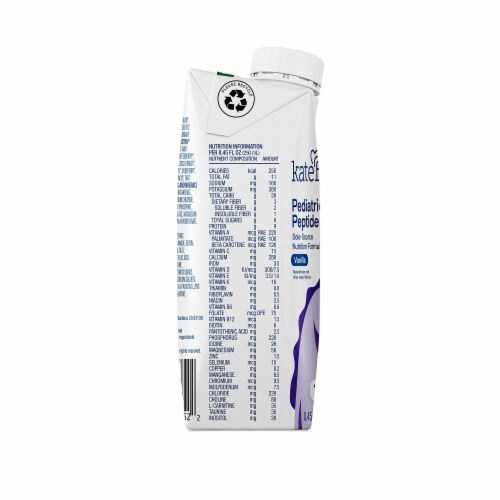 Kate Farms® Pediatric Peptide 1.0 Vanilla Flavored Pediatric Oral Supplement Perspective: top