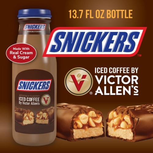 Victor Allen's Snickers™ Iced Coffee Bottle Perspective: top
