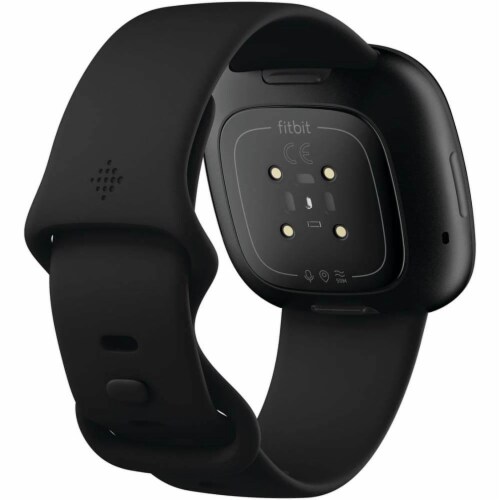 Fitbit Versa 3 in Black Perspective: top