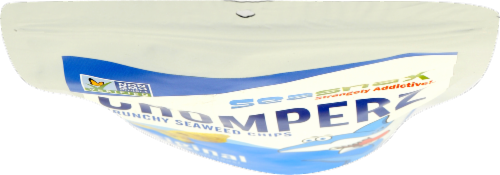 SeaSnax Chomperz Crunchy Seaweed Chips Original Perspective: top
