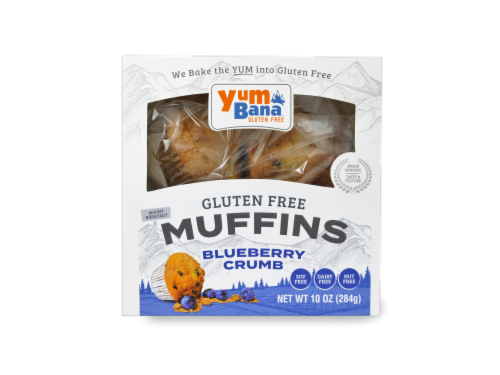 Yumbana® Gluten Free Blueberry Crumb Muffins Perspective: top