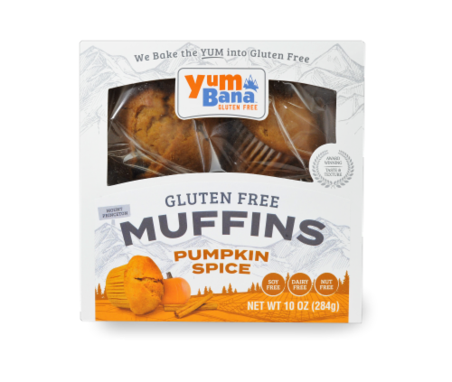 Yumbana® Gluten Free Pumpkin Spice Muffins Perspective: top