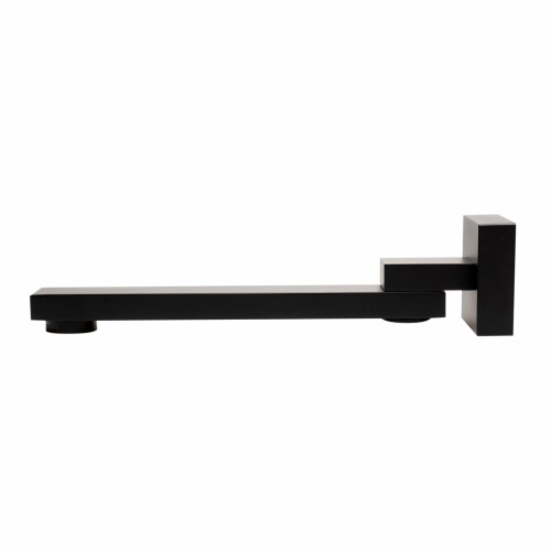 ALFI brand AB7701-BM Black Matte Square Foldable Tub Spout Perspective: top