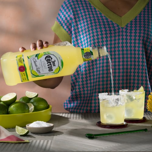 Jose Cuervo Authentic Margarita Classic Lime Light Prepared Cocktails Ready To Serve Perspective: top