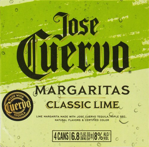 Jose Cuervo Lime Margarita Ready to Drink Cocktail Perspective: top