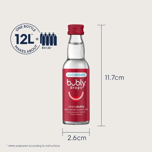 SodaStream® Bubly™ Drops Lime Unsweetened Natural Flavor Sparkling Water Perspective: top