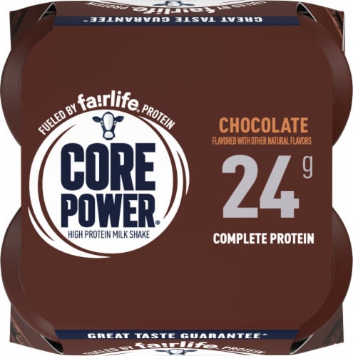 Core Power Chocolate High Protein Milk Shakes Perspective: top
