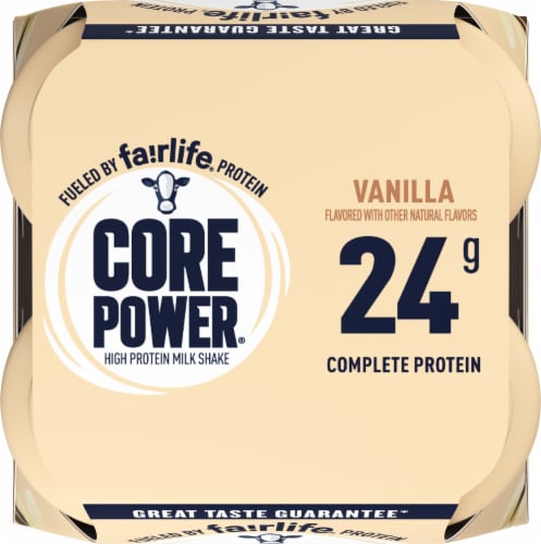 Core Power® Vanilla High Protein Milk Shakes Perspective: top