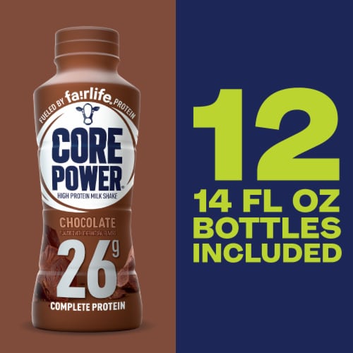 Core Power Chocolate Protein Shake Perspective: top