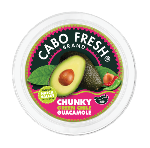 Cabo Fresh® Medium Chunky Green Chile Guacamole Perspective: top