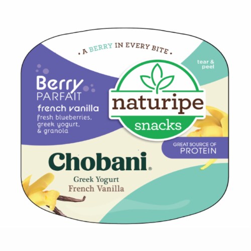 Naturipe Vanilla Crunch Chobani Greek Yogurt Berry Parfait Perspective: top