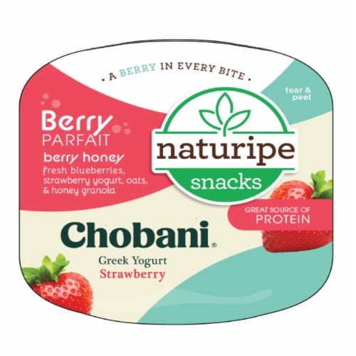 Naturipe Doubleberry Crunch Berry Chobani Greek Yogurt Parfait Cup Perspective: top