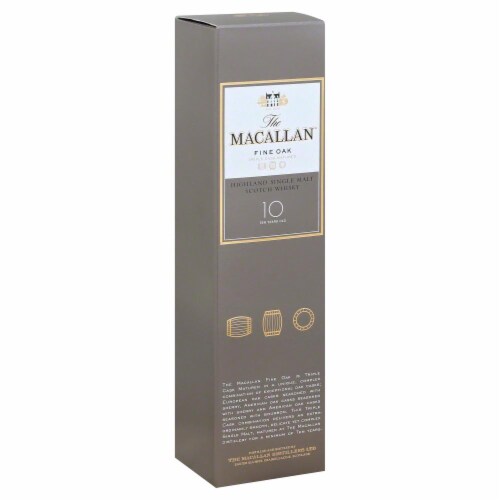 Macallan 10 Year Fine Oak Highland Single Malt Scotch Whisky Perspective: top