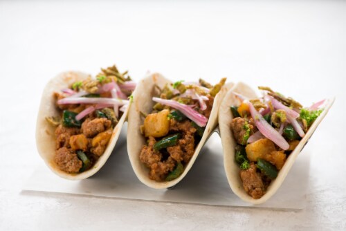 Home Chef Meal Kit Al Pastor Pork Tacos Perspective: top