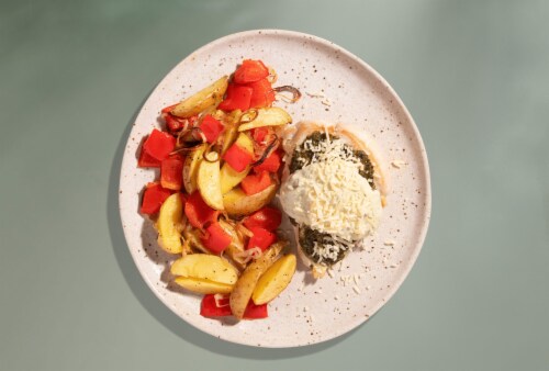 Home Chef Meal Kit Chicken with Basil-Pecorino Cream Sauce Perspective: top