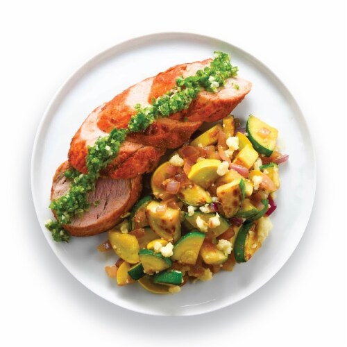 Home Chef Meal Kit Chimichurri Pork Tenderloin Perspective: top