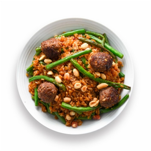 Home Chef Express Meal Kit Mongolian Meatballs Perspective: top
