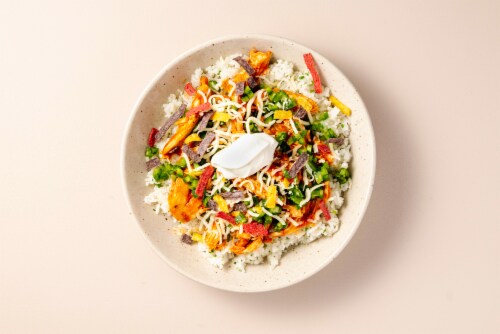 Home Chef Meal Kit Chicken Empanada Bowl Perspective: top