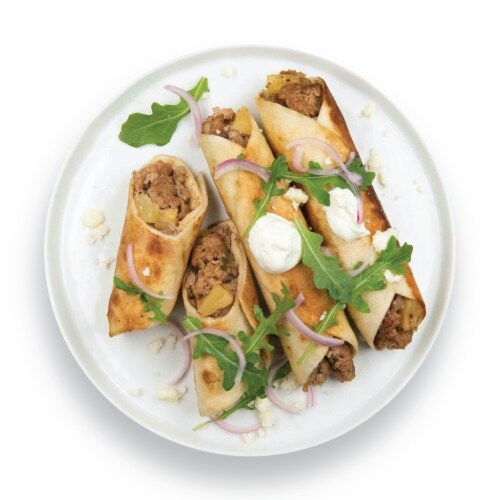 Home Chef Complete Meal Kit Al Pastor Pork Flautaas Perspective: top