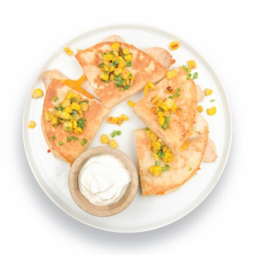 Home Chef Complete Meal Kit Ranch Chicken Quesadillas Perspective: top