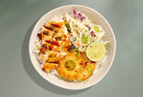 Home Chef® Meal Kit Huli Huli Chicken Rice Bowl Perspective: top