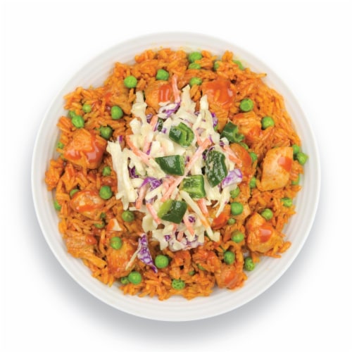 Home Chef Complete Meal Kit Arroz con Pollo with Chicken Thigh Perspective: top